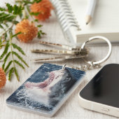 サメの高揚口が開いている キーホルダー (正面右)