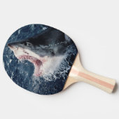 サメの高揚口が開いている 卓球ラケット (横)