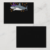 サメの魔女おもしろい動物ハロウィーン 名刺 (正面/裏面)