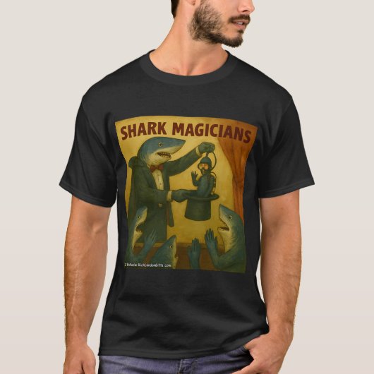 サメの魔術師 - ディープシー・スライド・オブ・フィン Tシャツ (正面)