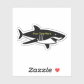 サメの魚カスタム形 シール (シート)