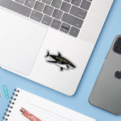 サメの魚カスタム形 シール (ノートパソコンとiPhone)