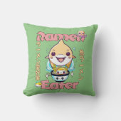 サメの魚ラーメン食べ物 – アジアの食べ物愛好家！ クッション (正面)