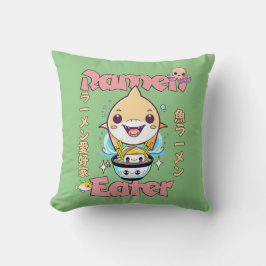 サメの魚ラーメン食べ物 – アジアの食べ物愛好家！ クッション