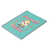 サメの魚ラーメン食べ物 – アジアの食べ物愛好家! ノートブック (左側)