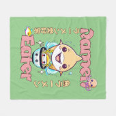 サメの魚ラーメン食べ物 – アジアの食べ物愛好家！ フリースブランケット (正面(横))