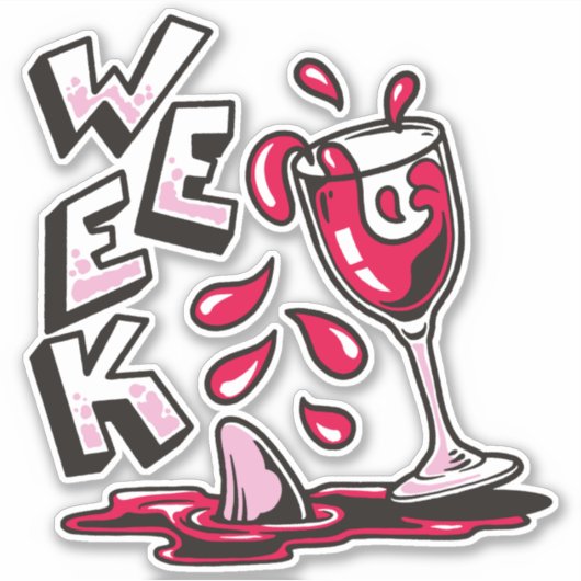 サメの1週間 シール (正面)