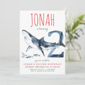 サメの2歳誕生日招待状 招待状 (スタンド正面)