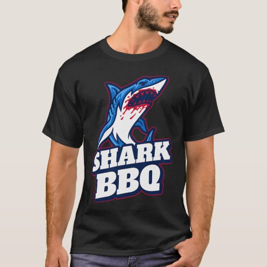 サメのBBQソース Tシャツ (正面)