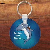 サメは大きなコートの漫画おもしろいキーチェーンを必要とする キーホルダー (正面)