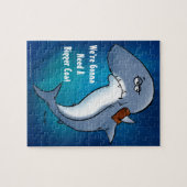 サメは大きなコートの漫画おもしろいパズルを必要とする ジグソーパズル (横)