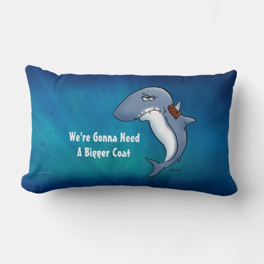 サメは大きなコート枕が必要だ ランバークッション (正面)
