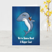 サメは大きなコート誕生日カードが必要 カード (黄色い花)