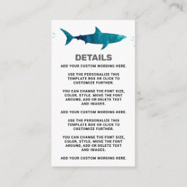 サメは年齢に関係なく誕生日パーティーを開催 エンクロージャーカード