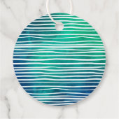 サメは年齢の誕生日パーティーのメッセージカードを出没 フェイバータグ (裏面)