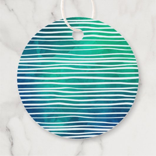 サメは年齢の誕生日パーティーのメッセージカードを出没 フェイバータグ (裏面)