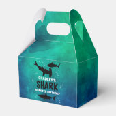 サメは年齢の誕生日パーティーの好意ボックスを出没 フェイバーボックス (裏面サイド)