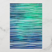 サメは年齢の誕生日パーティーをありがとうありがとう 箔招待状 (裏面)