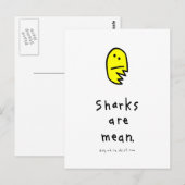 サメは意地悪だ。 ポストカード (正面/裏面)