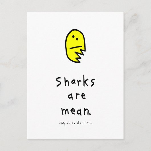 サメは意地悪だ。 ポストカード (正面)