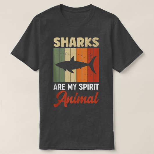 サメは私の霊獣タンクのトップ Tシャツ (デザイン正面)