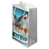 サメをテーマにしたお誕生日ケーキ スモールペーパーバッグ (正面アングル)