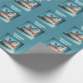 サメをテーマにしたお誕生日ケーキ ラッピングペーパー (角)