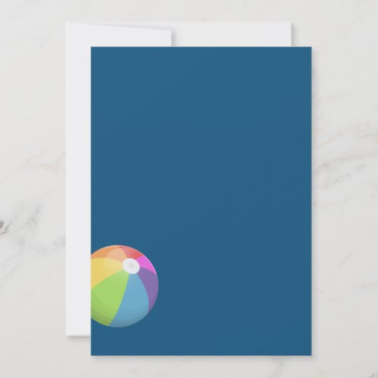 サメをテーマにしたサマープール誕生日パーティー 招待状 (裏面)