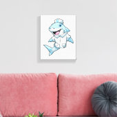 サメをナースとしてコート付き キャンバスプリント (インサイチュ (リビング))