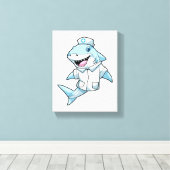 サメをナースとしてコート付き キャンバスプリント (インサイチュ (ウッドフロア))