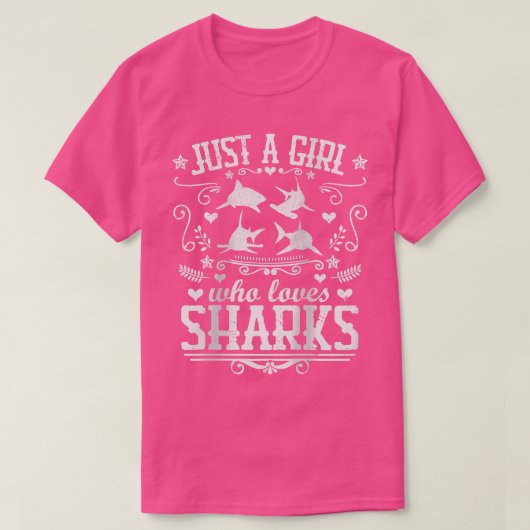 サメを愛する女おもしろいの引用文Vi Tシャツ (デザイン正面)