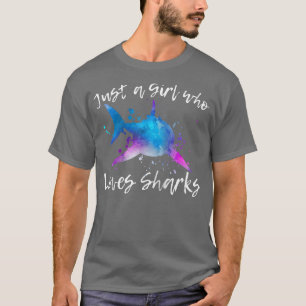 サメを愛する女の子だけレトロヴィンテージダイビング Tシャツ