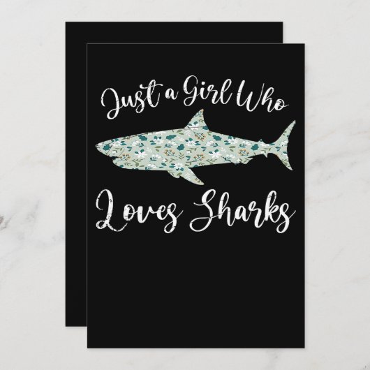 サメを愛する女の子 – ギフト海サメ セーブザデート (正面/裏面)