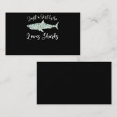 サメを愛する女の子 – ギフト海サメ 名刺 (正面/裏面)