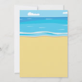 サメを探す……ビーチ誕生日招待状 招待状 (裏面)