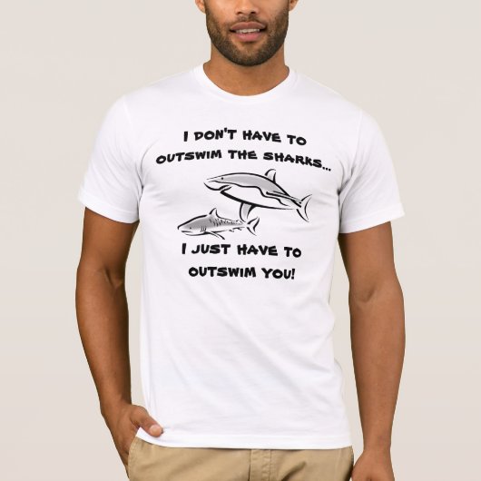 サメを追い越せ Tシャツ (正面)