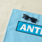 サメオンザビーチパーソナライズされたビーチタオル ビーチタオル (インサイチュ)