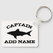 サメカスタムの魚のシルエット付きフォトチェーン キーホルダー (正面)