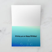 サメカラフルおもしろいハッピーバースデーカード カード (内部)