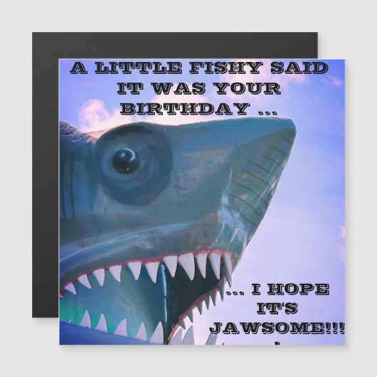 サメクルーズドアマグネット マグネット招待状 (正面/裏面)