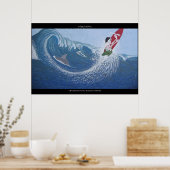 サメサーフィン ポスター (キッチン)