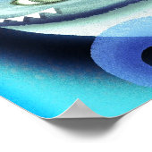 サメサーフィン 渦巻形の ポスター (角)