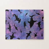 サメシンプルガジンクジラ海銀河系模様 ジグソーパズル (横)