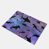 サメシンプルガジンクジラ海銀河系模様 ドアマット (アングル)