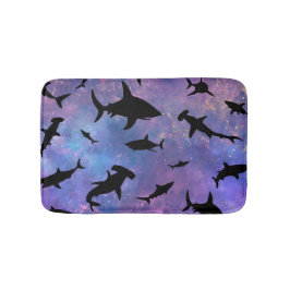 サメシンプルガジンクジラ海銀河系模様 バスマット