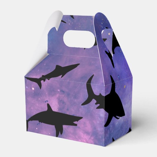 サメシンプルガジンクジラ海銀河系模様 フェイバーボックス (正面サイド)