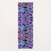 サメシンプルガジンクジラ海銀河系模様 ヨガマット (正面)