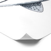 サメスケッチ小 ポスター (角)