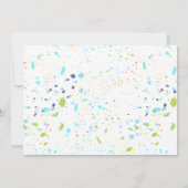 サメテーマ子供の誕生日パーティー招待状 招待状 (裏面)