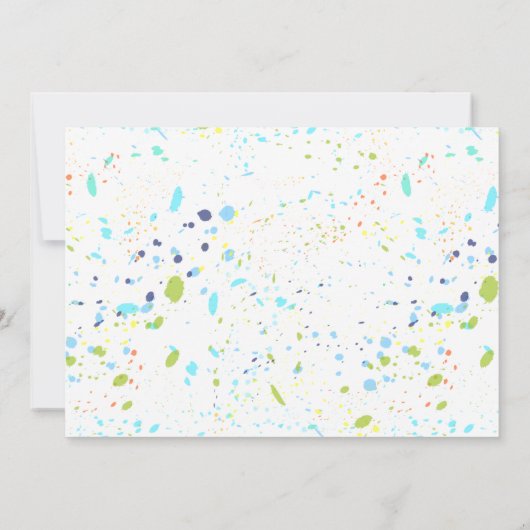 サメテーマ子供の誕生日パーティー招待状 招待状 (裏面)